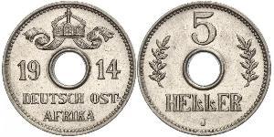 5 Heller Deutsch-Ostafrika (1885-1919) Kupfer/Nickel 