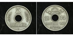 5 Heller Deutsch-Ostafrika (1885-1919) Kupfer/Nickel 