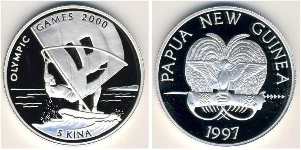 5 Kina Papua Nuova Guinea Argento 