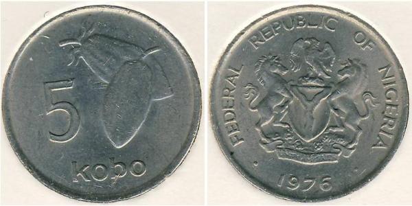 5 Kobo Нігерія Нікель/Мідь 