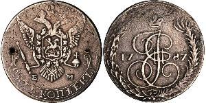 5 Kopeck Russian Empire (1720-1917) Copper Catherine II (1729-1796)