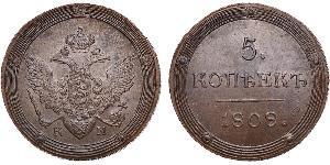 5 Kopeck Russian Empire (1720-1917) Copper Alexander I of Russia (1777-1825)