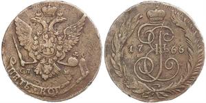 5 Kopeck Empire russe (1720-1917) Cuivre Catherine II (1729-1796)