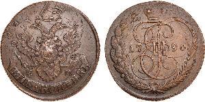 5 Kopeck Empire russe (1720-1917) Cuivre Catherine II (1729-1796)