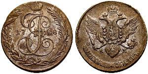 5 Kopeck Empire russe (1720-1917) Cuivre Catherine II (1729-1796)