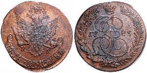 5 Kopek Imperio ruso (1720-1917) Cobre Catalina II (1729-1796)