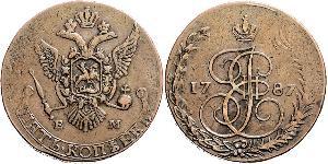 5 Kopeke Russisches Reich (1720-1917) Kupfer Katharina II (1729-1796)