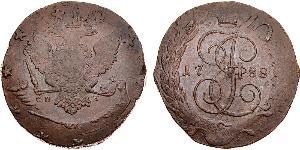 5 Kopeke Russisches Reich (1720-1917) Kupfer Katharina II (1729-1796)