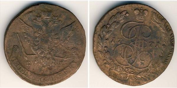 5 Kopeke Russisches Reich (1720-1917) Kupfer Katharina II (1729-1796)