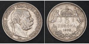 5 Korona Autriche-Hongrie (1867-1918) Argent Franz Joseph I (1830 - 1916)