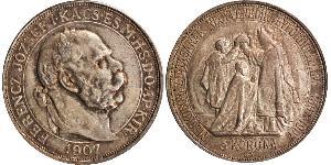 5 Korona Autriche-Hongrie (1867-1918) Argent Franz Joseph I (1830 - 1916)