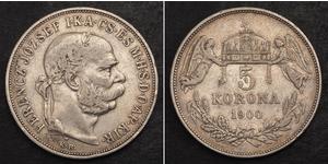 5 Korona Autriche-Hongrie (1867-1918) Argent Franz Joseph I (1830 - 1916)