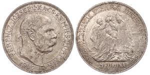 5 Korona Autriche-Hongrie (1867-1918) Argent Franz Joseph I (1830 - 1916)