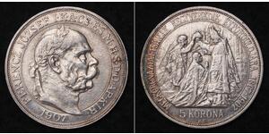 5 Korona Autriche-Hongrie (1867-1918) Argent Franz Joseph I (1830 - 1916)