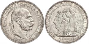 5 Korona Autriche-Hongrie (1867-1918) Argent Franz Joseph I (1830 - 1916)