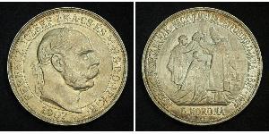 5 Korona Impero austro-ungarico (1867-1918) Argento Franz Joseph I (1830 - 1916)