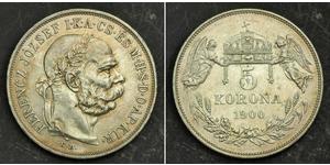 5 Korona Impero austro-ungarico (1867-1918) Argento Franz Joseph I (1830 - 1916)