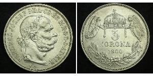 5 Korona Imperio austrohúngaro (1867-1918) Plata Franz Joseph I (1830 - 1916)