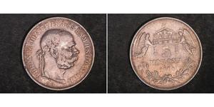 5 Korona Imperio austrohúngaro (1867-1918) Plata Franz Joseph I (1830 - 1916)