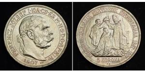 5 Korona Österreich-Ungarn (1867-1918) Silber Franz Joseph I (1830 - 1916)