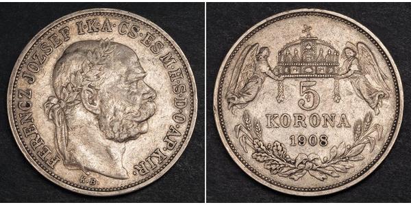 5 Korona Österreich-Ungarn (1867-1918) Silber Franz Joseph I (1830 - 1916)