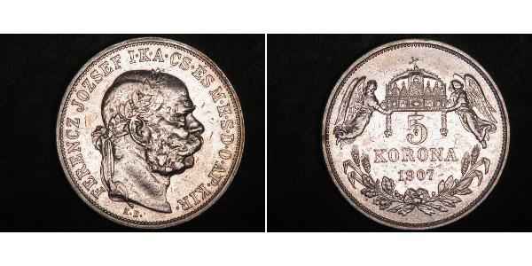 5 Korona Österreich-Ungarn (1867-1918) Silber Franz Joseph I (1830 - 1916)