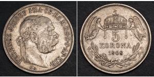 5 Korona Austria-Hungary (1867-1918) Silver Franz Joseph I (1830 - 1916)