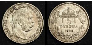 5 Korona Austria-Hungary (1867-1918) Silver Franz Joseph I (1830 - 1916)