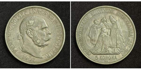 5 Korona Austria-Hungary (1867-1918) Silver Franz Joseph I (1830 - 1916)