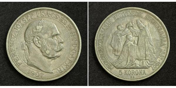 5 Korona Austria-Hungary (1867-1918) Silver Franz Joseph I (1830 - 1916)