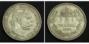 5 Korona Австро-Венгрия (1867-1918) Серебро Франц Иосиф I (1830 - 1916)