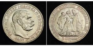 5 Korona Австро-Угорщина (1867-1918) Срібло Франц Иосиф I (1830 - 1916)