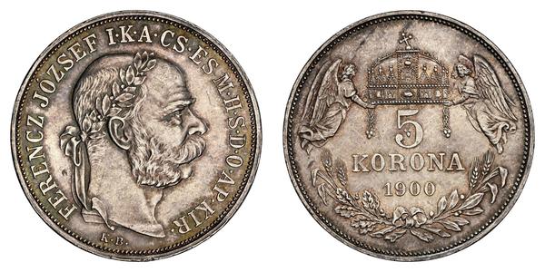 5 Korona Австро-Угорщина (1867-1918) Срібло Франц Иосиф I (1830 - 1916)