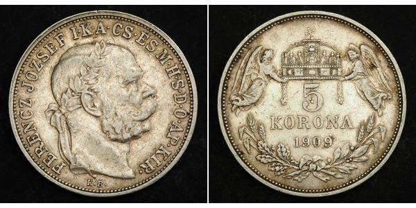 5 Korona 奥匈帝国 (1867 - 1918) 銀 弗朗茨·约瑟夫一世 (1830 - 1916)