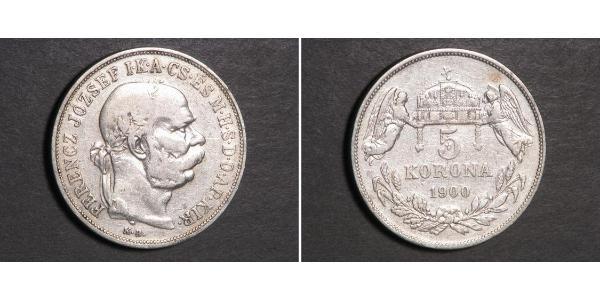 5 Korona 奥匈帝国 (1867 - 1918) 銀 弗朗茨·约瑟夫一世 (1830 - 1916)