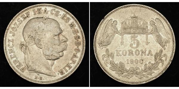 5 Korona 奥匈帝国 (1867 - 1918) 銀 弗朗茨·约瑟夫一世 (1830 - 1916)