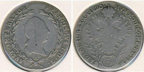 5 Kreuzer Austrian Empire (1804-1867) Silver Francis II, Holy Roman Emperor (1768 - 1835)