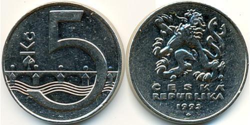 5 Krone Repubblica Ceca Acciaio/Nichel 