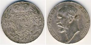 5 Krone Liechtenstein Argent Johann II, Prince of Liechtenstein (1840-1929)