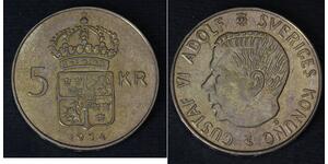 5 Krone Suède Argent Gustave VI Adolphe de Suède (1882 - 1973)