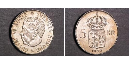 5 Krone Suède Argent Gustave VI Adolphe de Suède (1882 - 1973)