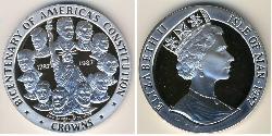 5 Krone Isola di Man Argento Elisabetta II (1926-2022)