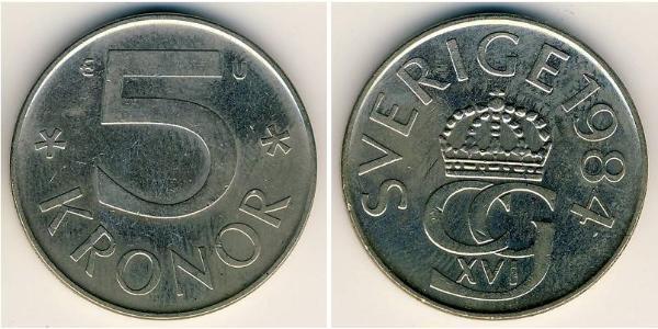 5 Krone Sweden Copper/Nickel 