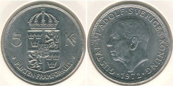 5 Krone Sweden Copper/Nickel 