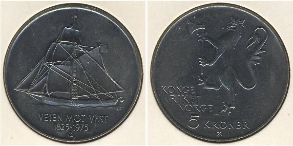 5 Krone Norvège Cuivre/Nickel 