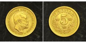 5 Krone Schweden Gold Oskar II. (Schweden) (1829-1907)