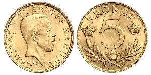 5 Krone Schweden Gold Gustav V. (Schweden) (1858 - 1950)