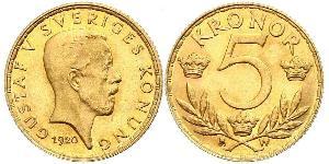 5 Krone Schweden Gold Gustav V. (Schweden) (1858 - 1950)