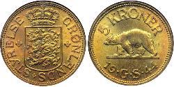 5 Krone Groenland Laiton 