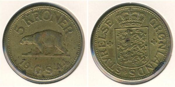 5 Krone Grönland Messing 